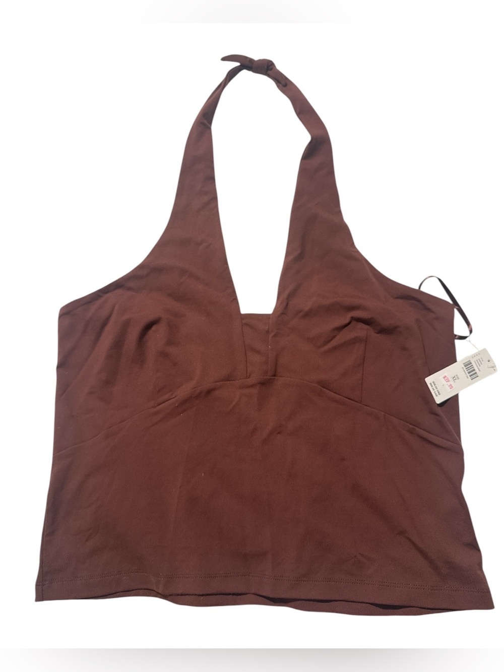 By Anthropologie- Tailored Halter Top in Cocoa